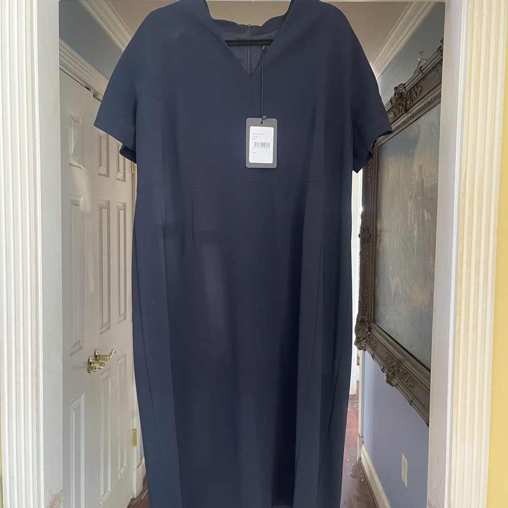Marina Rinaldi Elegant Navy Midi Dress
